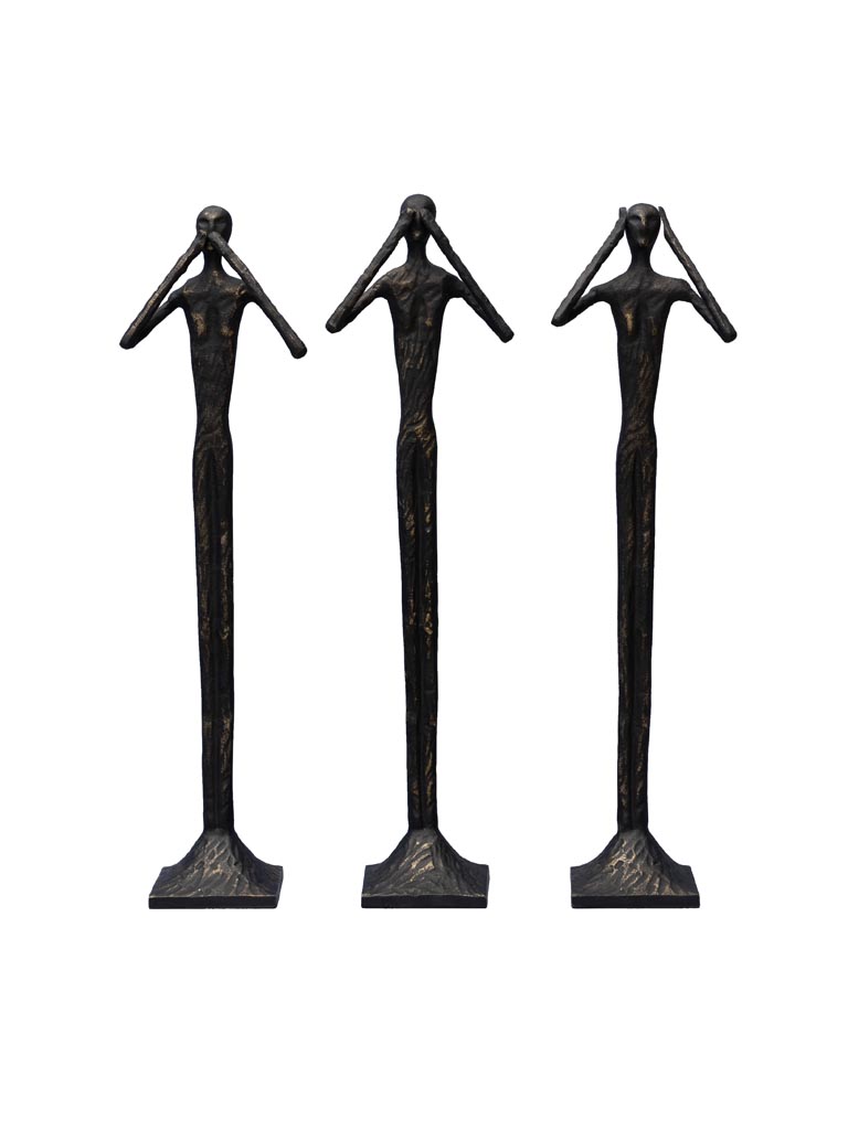 S/3 figurines noires Sagesse - 2