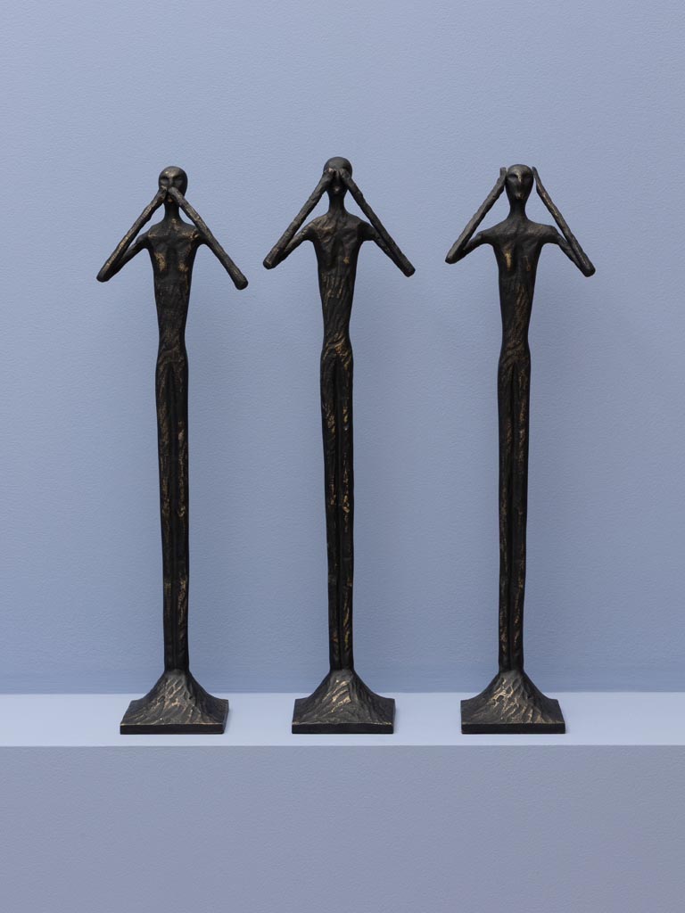 S/3 figurines noires Sagesse - 1