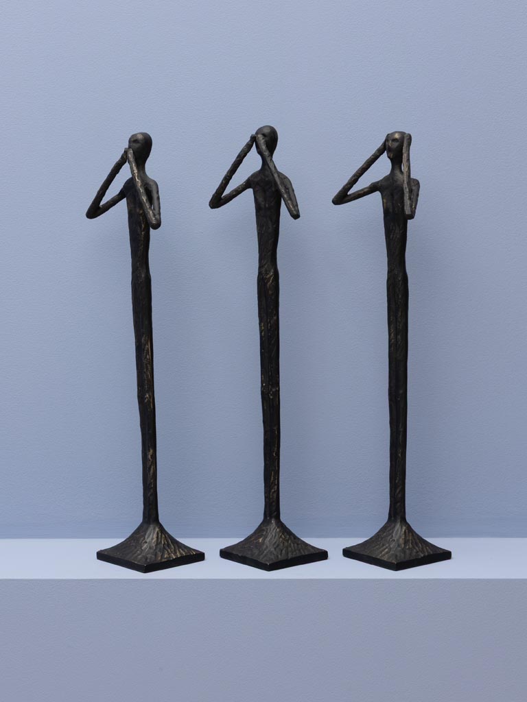 S/3 figurines noires Sagesse - 3