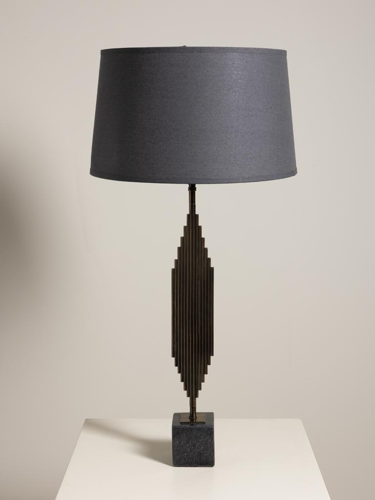 Table lamp black marble base Organ - 1