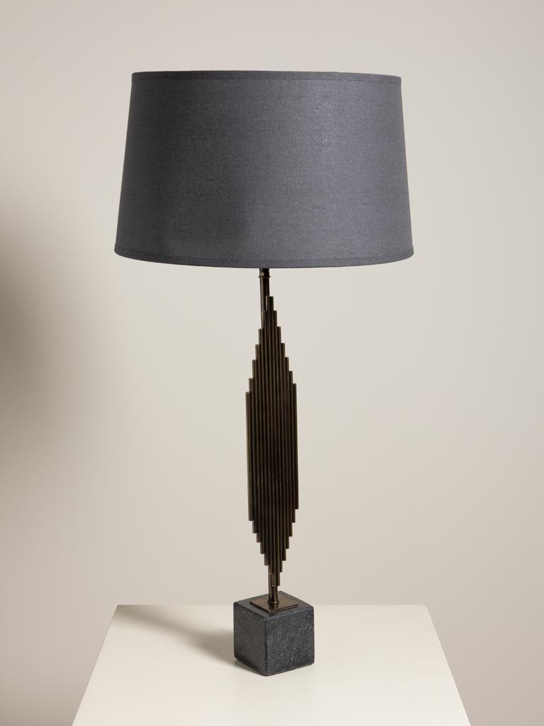 Table lamp black marble base Organ - 3