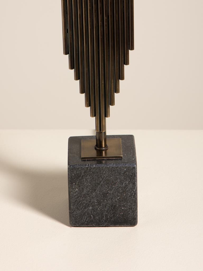 Table lamp black marble base Organ - 6