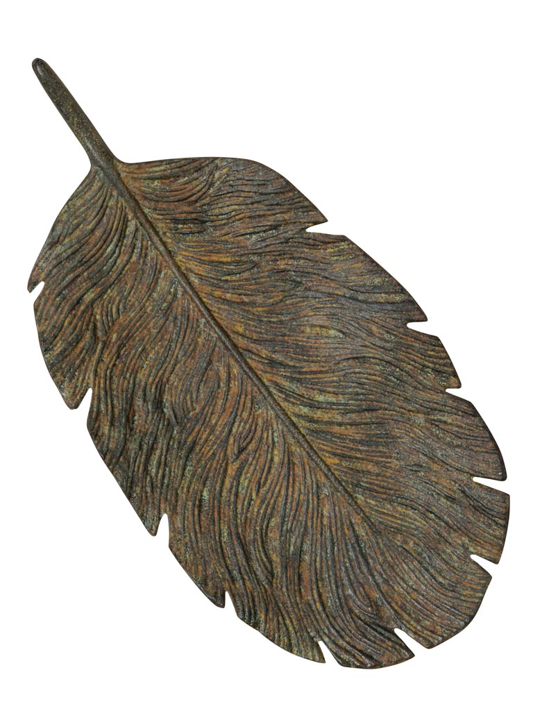 Grande déco feuille patine rustique - 2