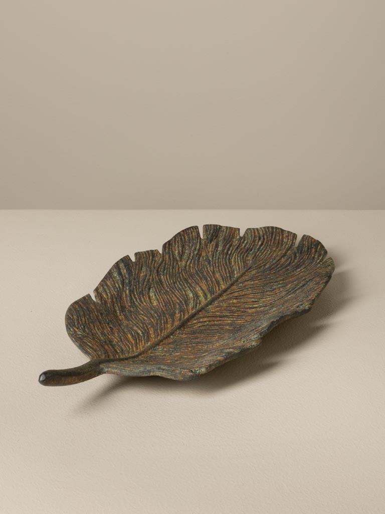 Grande déco feuille patine rustique - 4