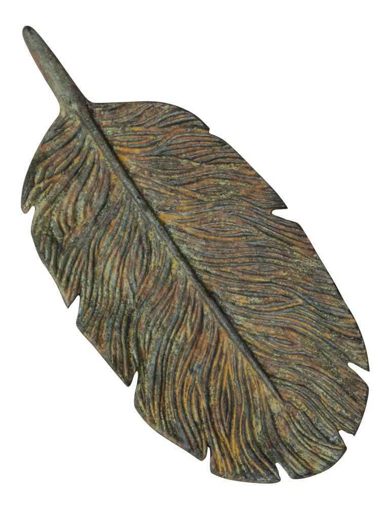 Petite déco feuille patine rustique - 2