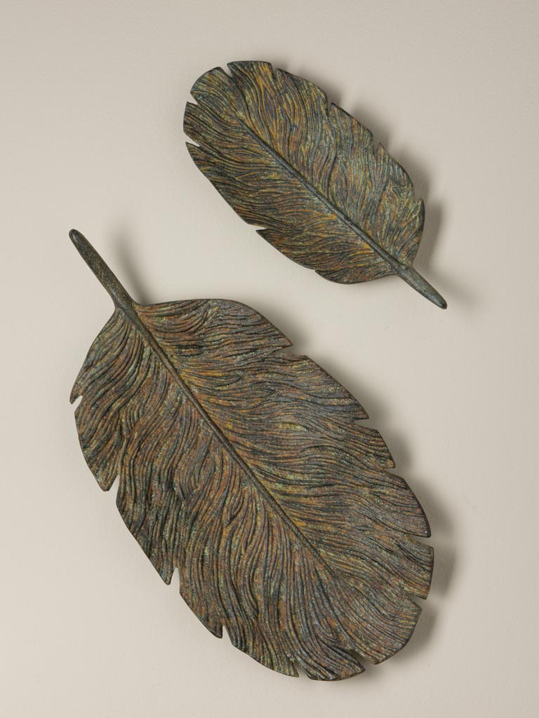 Petite déco feuille patine rustique - 3