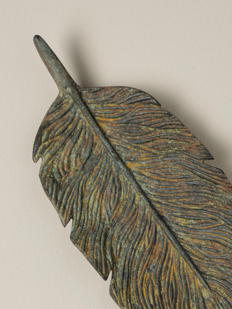 Petite déco feuille patine rustique - 5