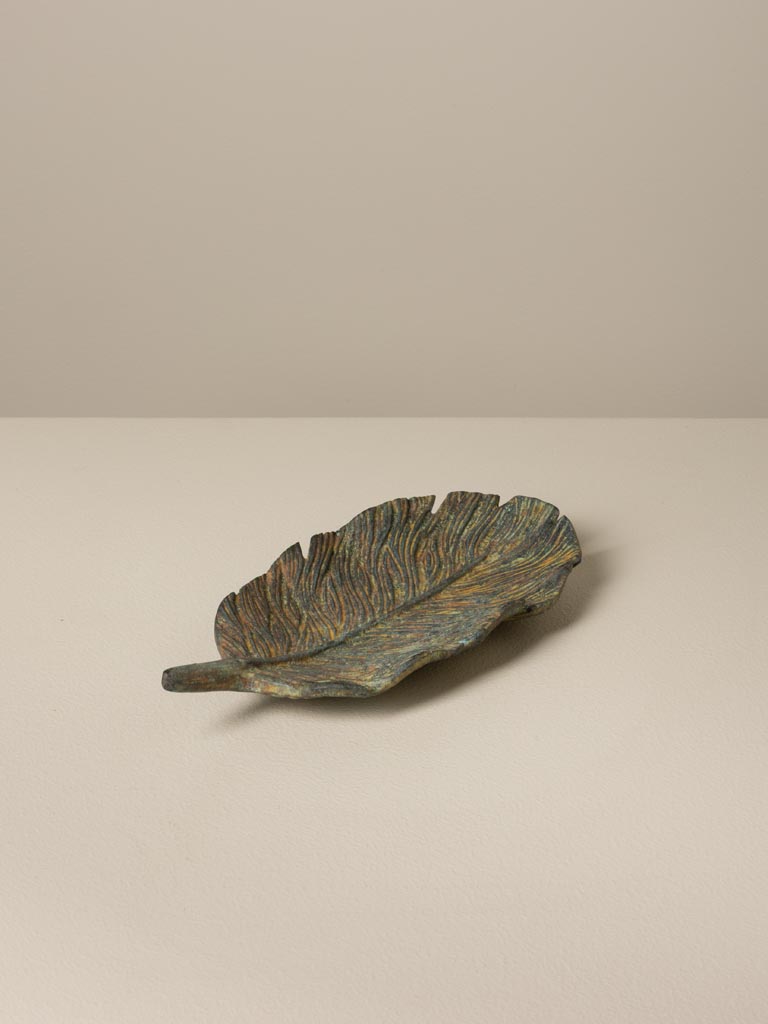 Petite déco feuille patine rustique - 4