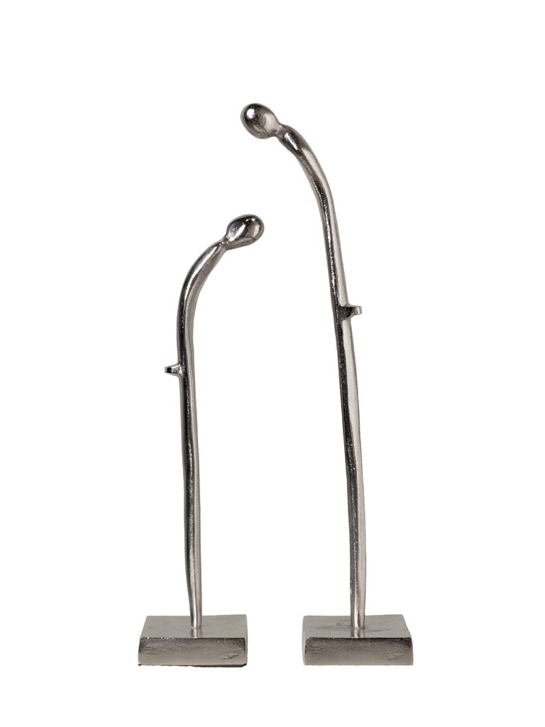 S/2 figurines en alu penchées - 2