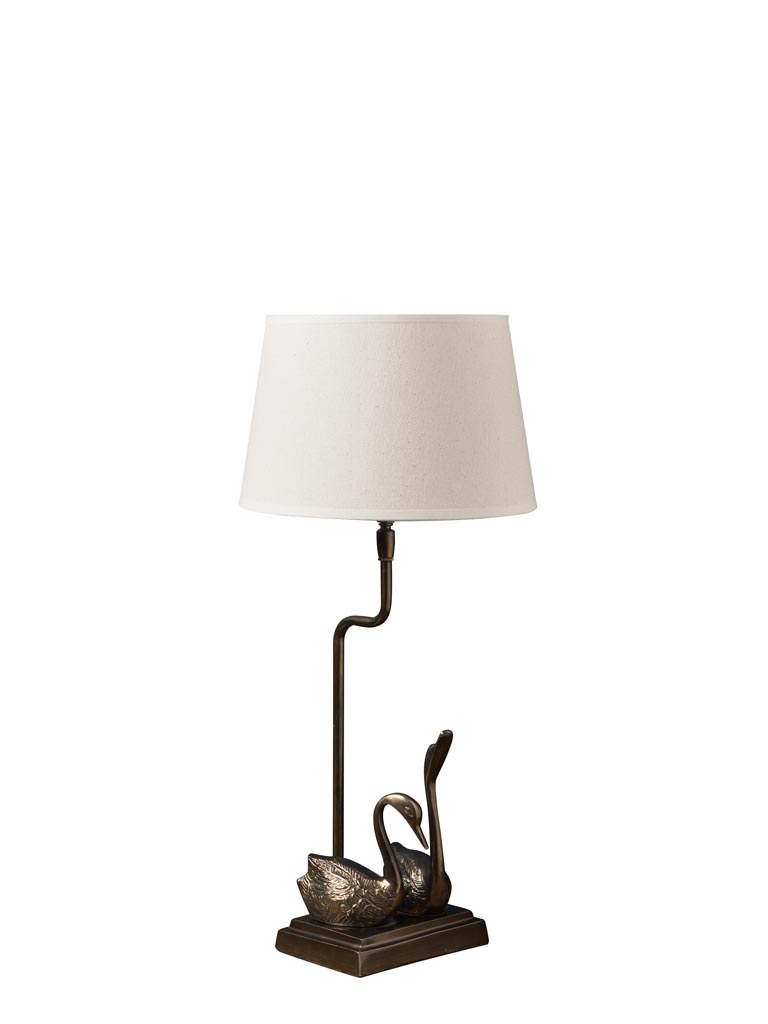 Table lamp brown swans (Lampshade included) - 2