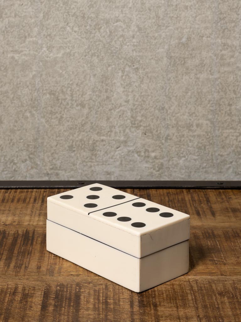 Boîte à dominos blanche - 1