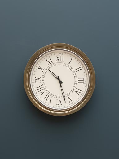 Wall clock brass patina Titanic