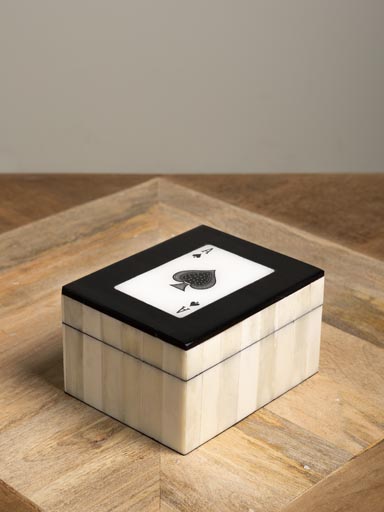 White box with Ace lid for 3 decks of cards