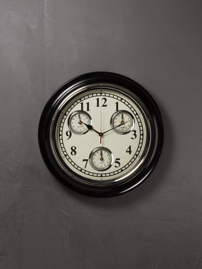 Three dials clock New York, Paris, Tokyo - 1