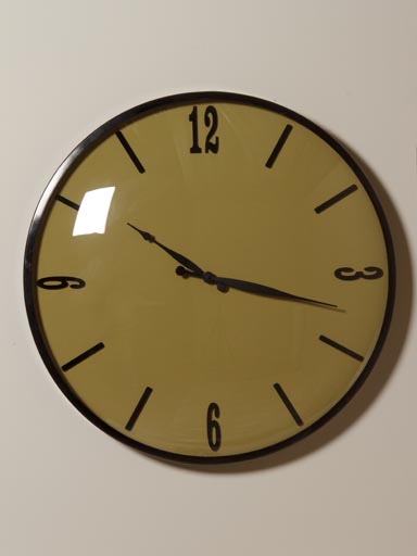Convex glass clock