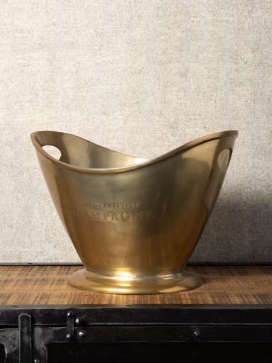 Ice bucket brass patina