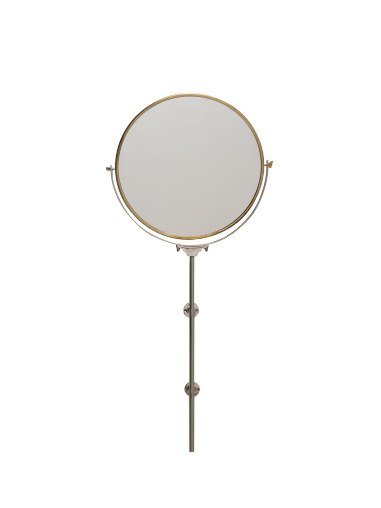 Wall bathroom mirror with rod - 2