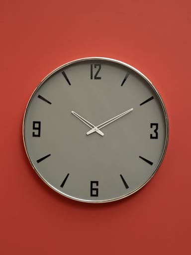 Wall clock grey background Modern