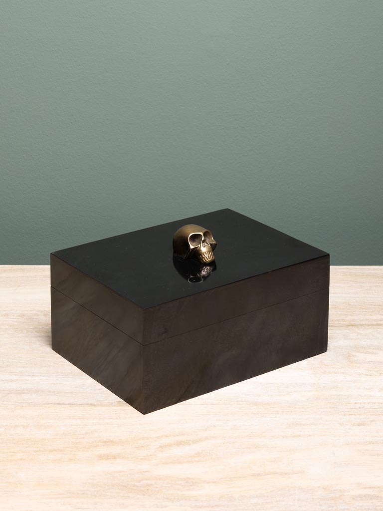 Resin box with skull on lid - 3