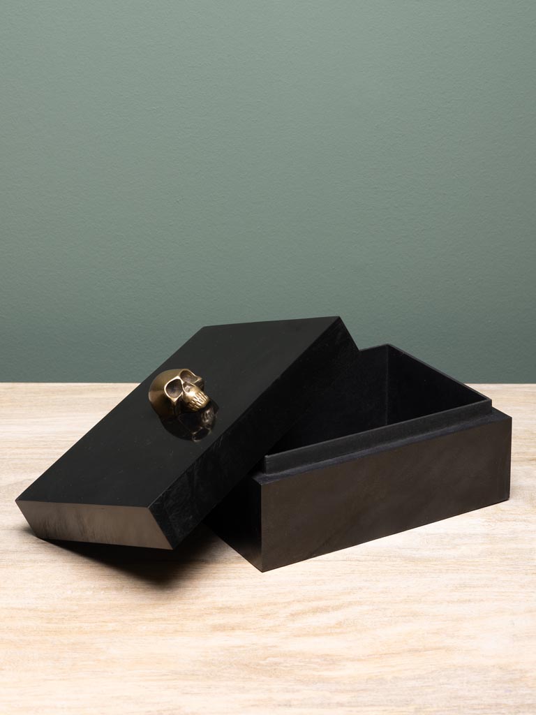 Resin box with skull on lid - 4