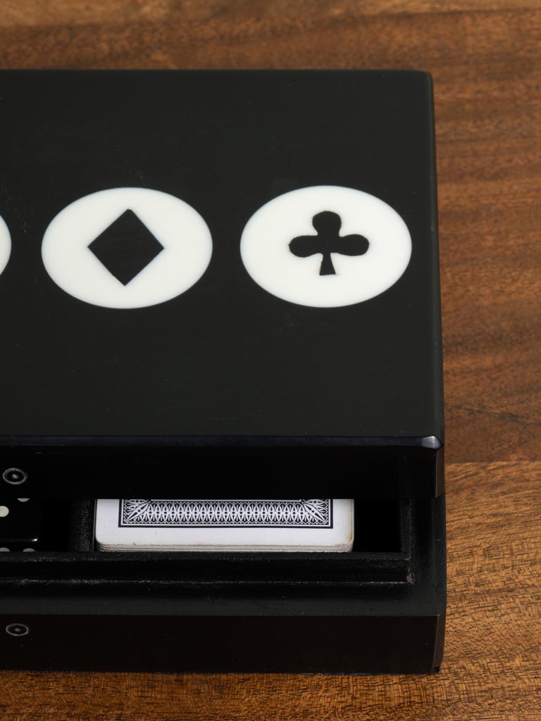 Black box with 2 decks of cards and 5 dices - 4