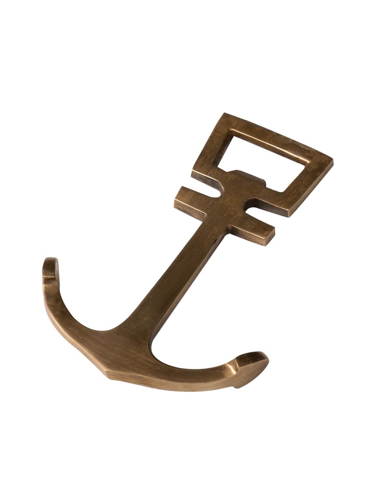 Brass anchor bottle opener - 2