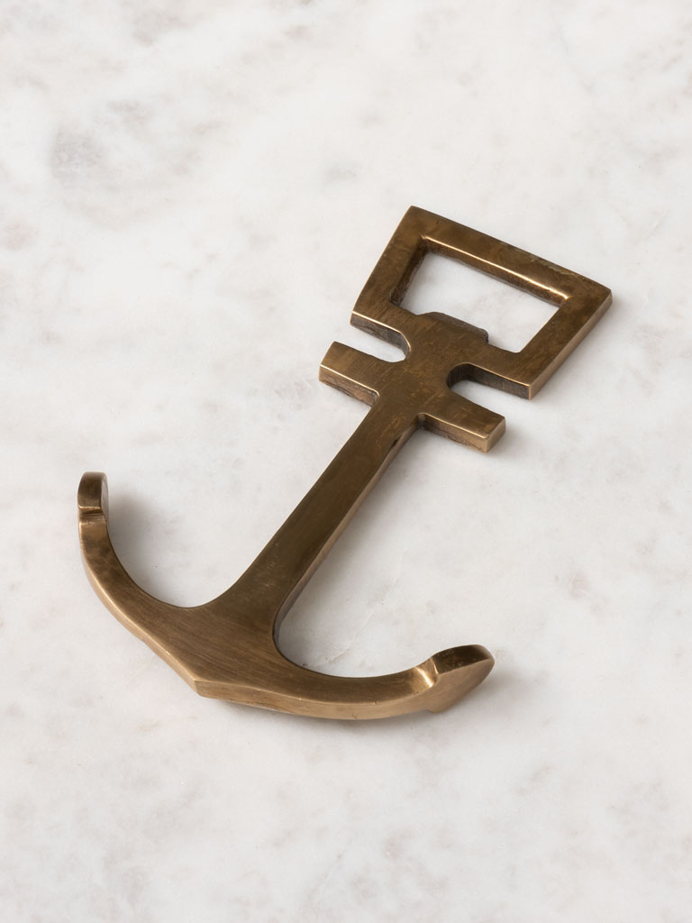 Brass anchor bottle opener - 1