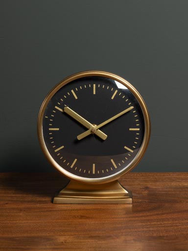 Table clock brass finish