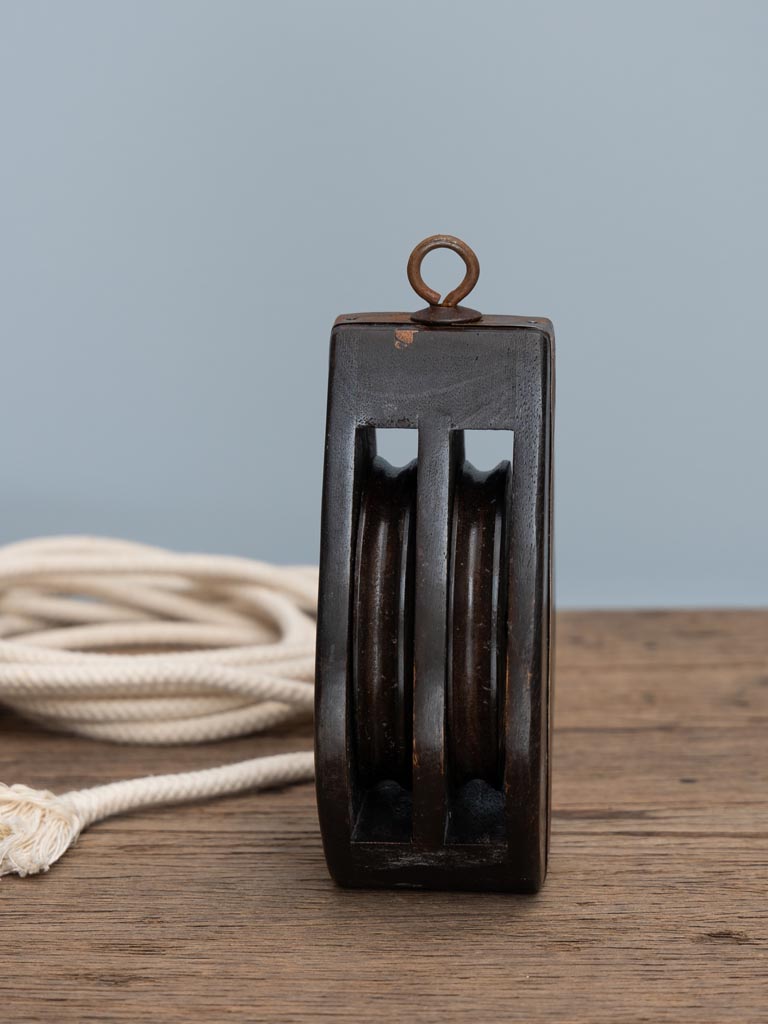 Pulley deco in wood - 5
