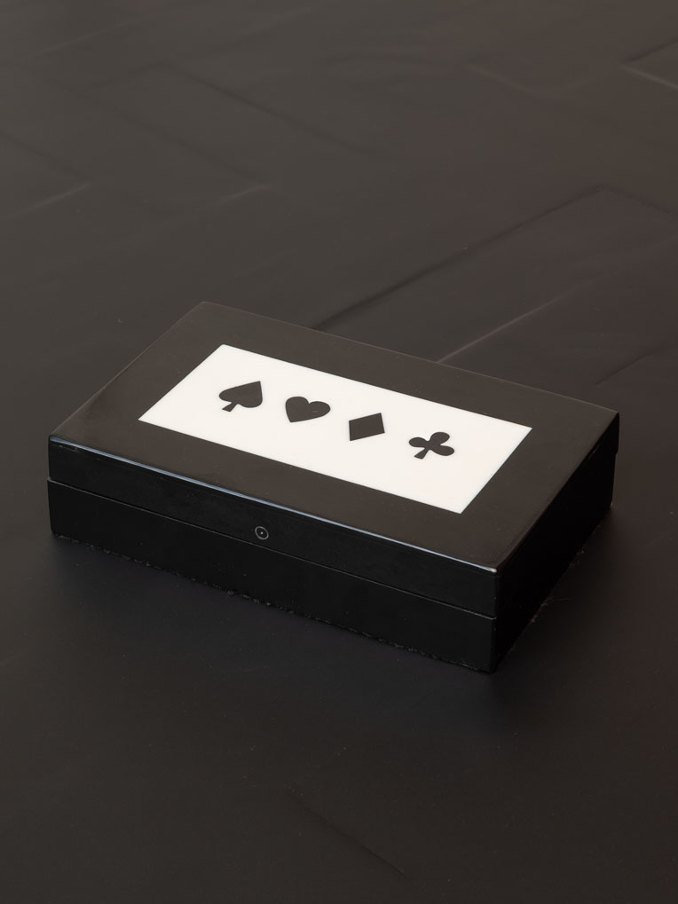 Black box with 2 decks of cards & dices - 1