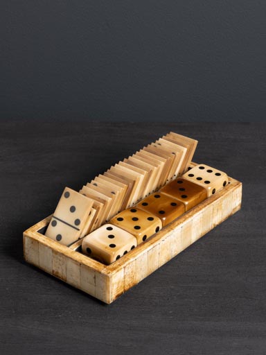 Jeu de domino et dés seventies