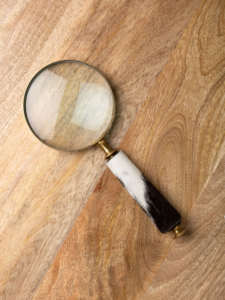 Magnifier wiith cow hide handle - 1