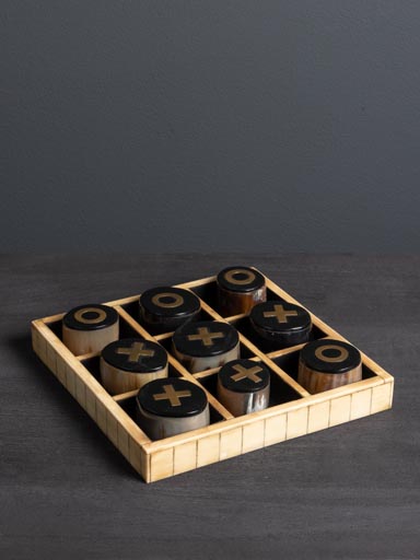 Tic tac toe game brass inserts