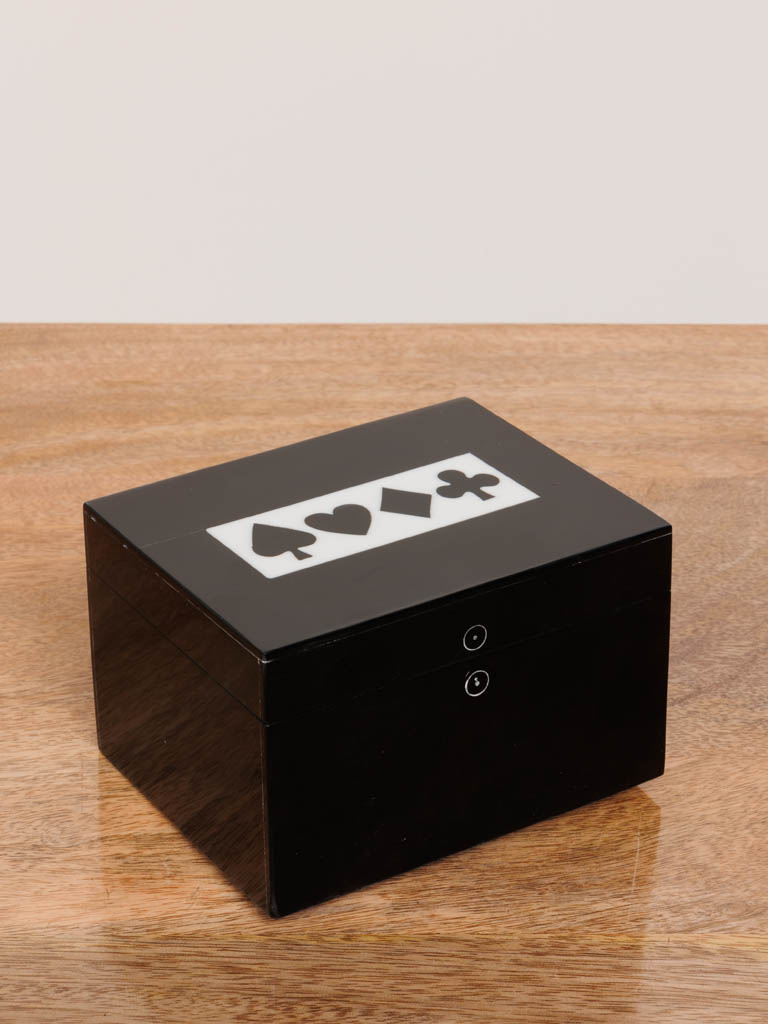 Resin box 3 decks of cards - 1