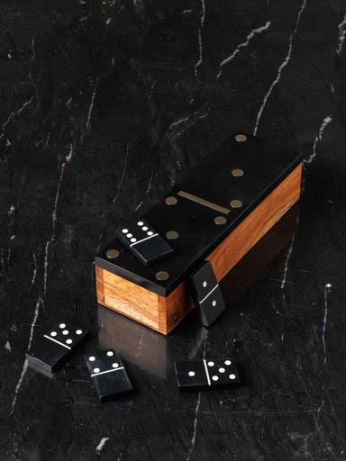 Black acacia domino box