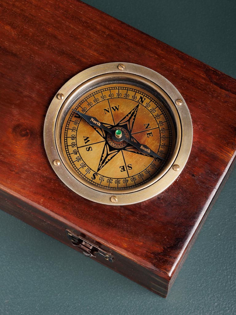Box with compass on the lid - 4