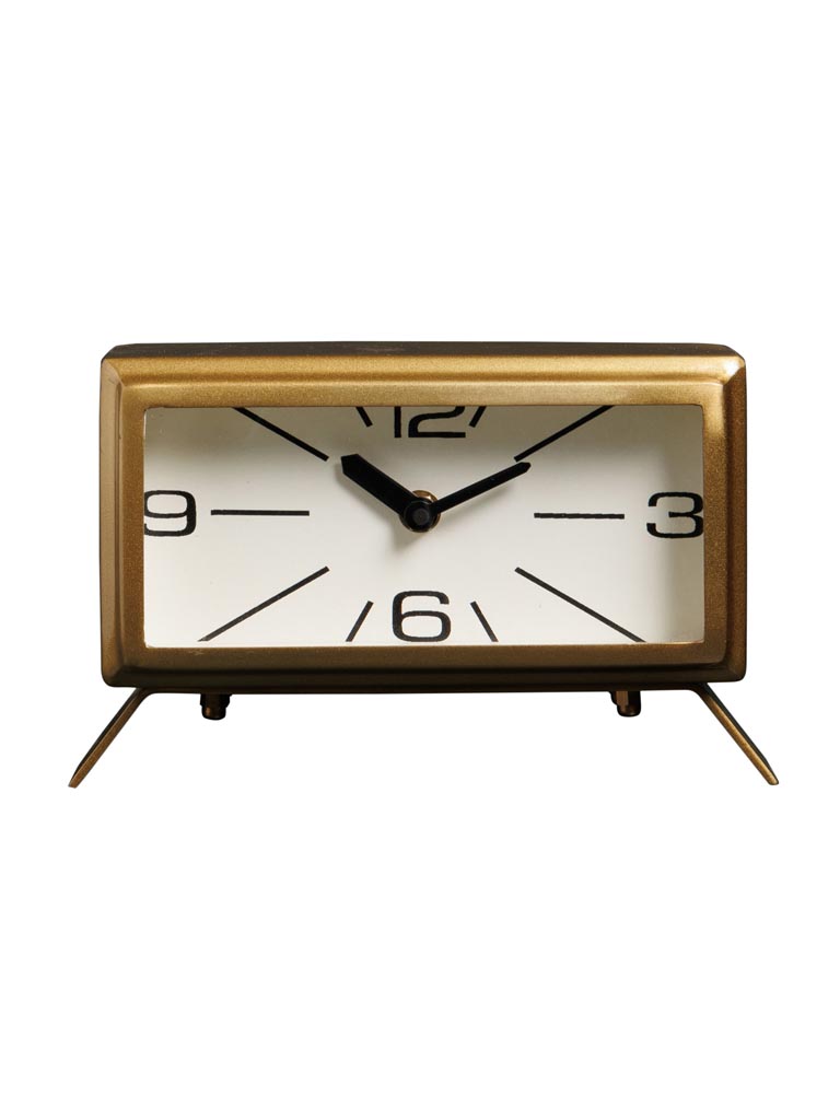 Horloge rectangulaire patine laiton - 2