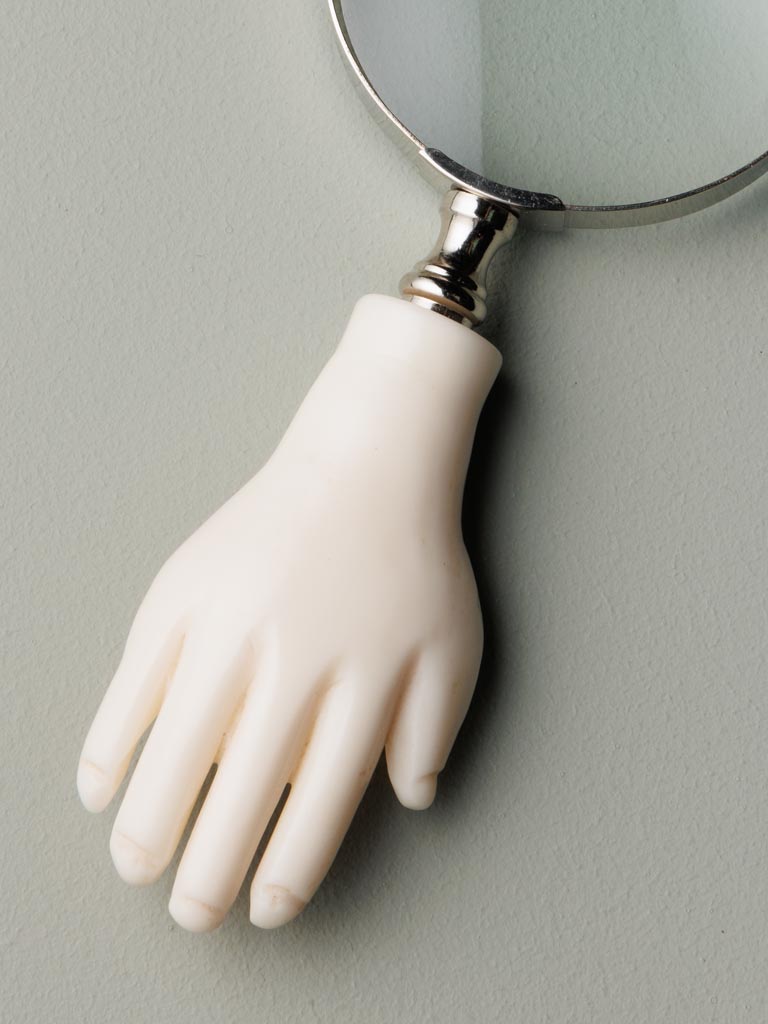 Small magnifier white hand handle - 3