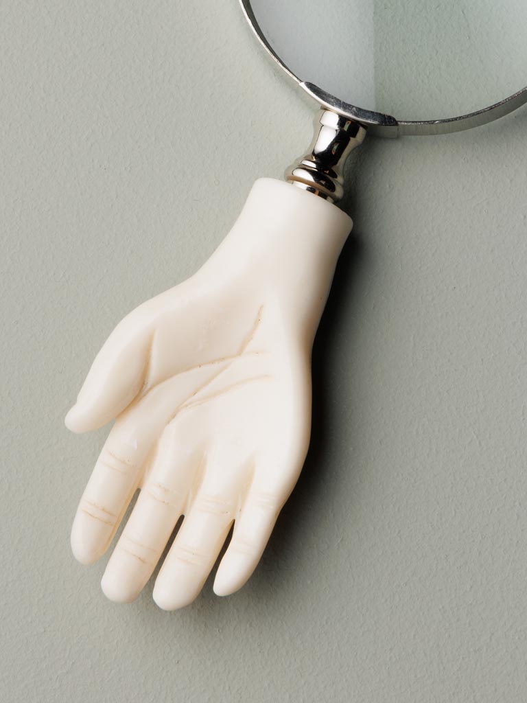 Small magnifier white hand handle - 4