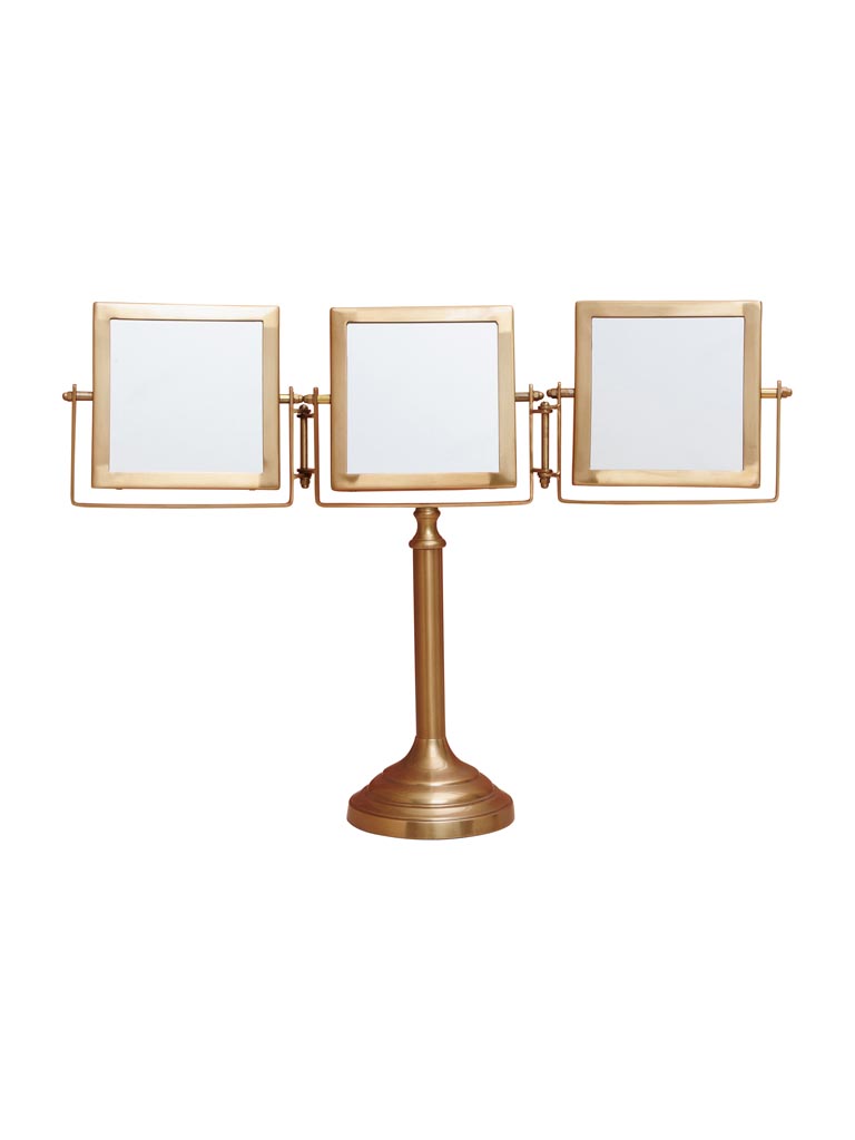 Vanity mirror on base brass finish - 2
