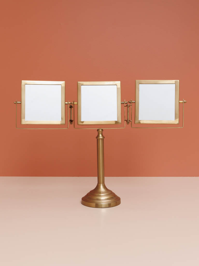 Vanity mirror on base brass finish - 1