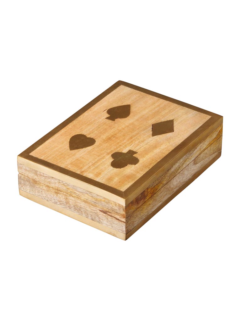 Box with brass details 2 decks of cards - 2