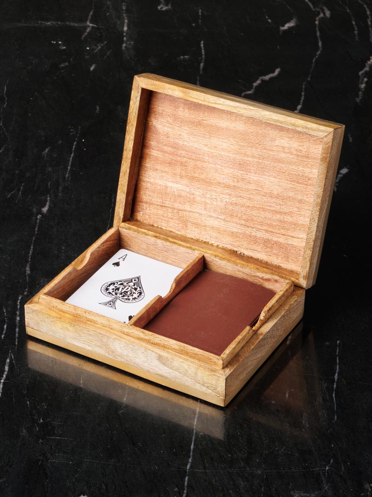 Box with brass details 2 decks of cards - 3
