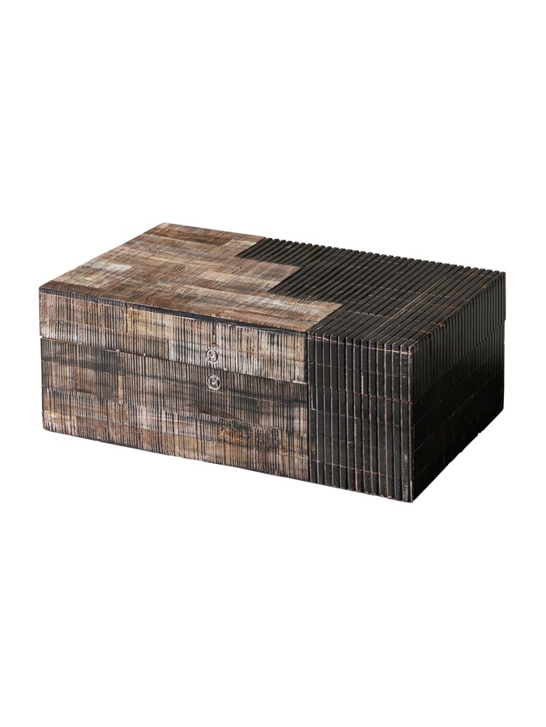 Large grey and black horn box Emir - 2