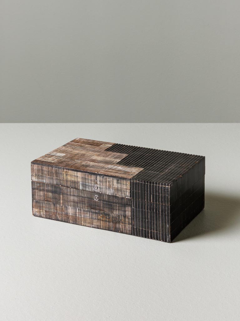 Large grey and black horn box Emir - 1
