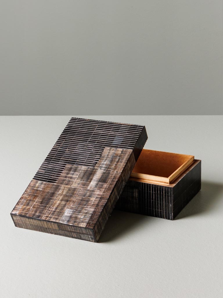 Large grey and black horn box Emir - 3