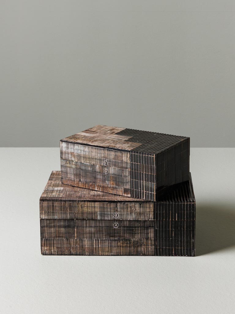 Large grey and black horn box Emir - 5