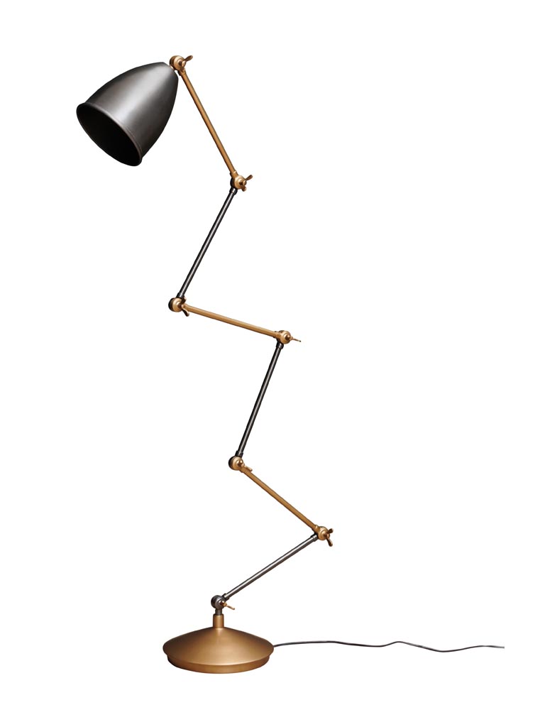 Lampe sur pied Zig Zag or et argent - 2