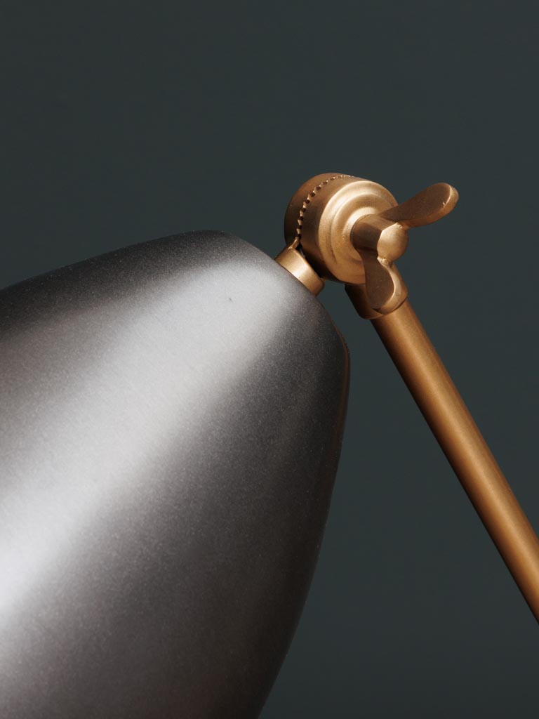 Lampe sur pied Zig Zag or et argent - 5