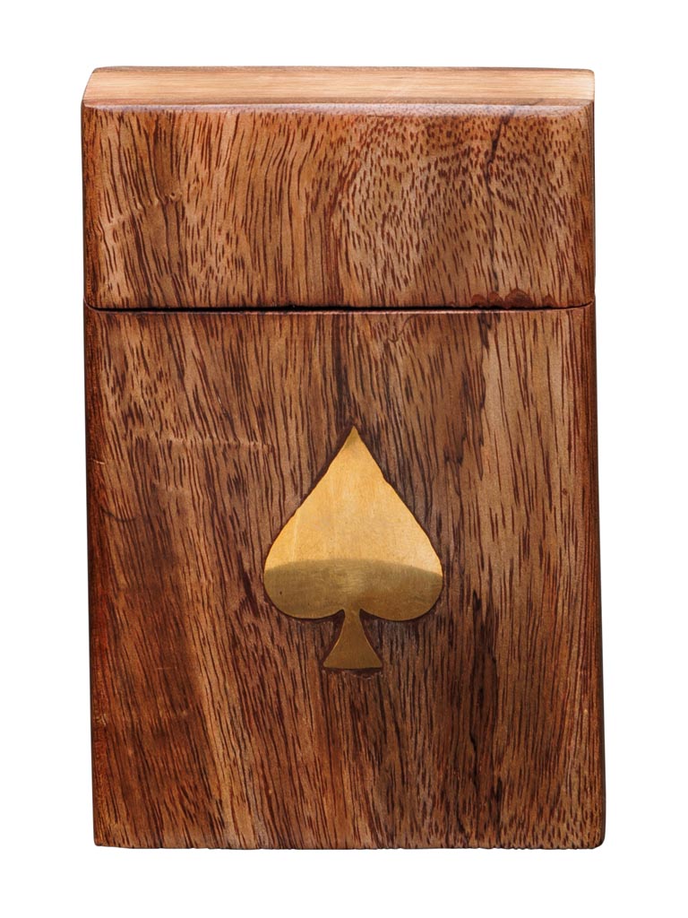 Box brass Ace of spades 1 deck of cards - 2
